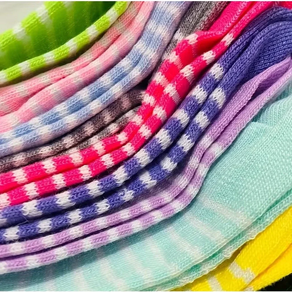 Fashion Seamless Heel Colorful Low Cut Socks 5pc‎ Pack Casual High Quality M/L